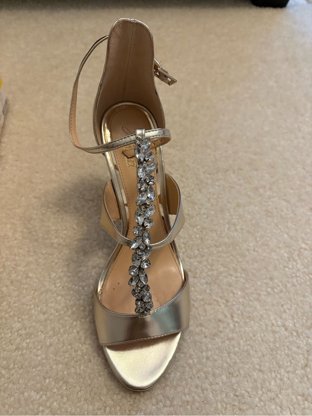 Badgley Mischka heels T strap cute